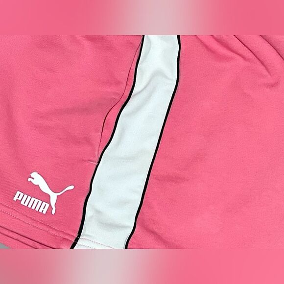 PUMA Classics T7 Short Living Series Pink Drawstring Athletic Shorts | Women's M - Picture 4 of 5